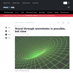 Travel through wormholes is possible, but slow
