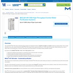 Milli-Q® HR 7000 High-Throughput Central Water Purification Systems - RiOs 30/50/100/150/200 Water Purification Systems