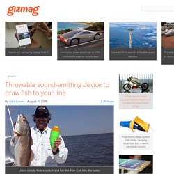 Throwable sound-emitting device to draw fish to your line