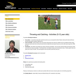 FMS - Throwing and Catching (5-12 year olds) » Sport Wellington