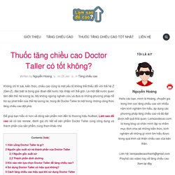 Thuốc tăng chiều cao Doctor Taller có tốt không?