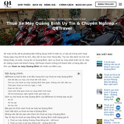 Thuê Xe Máy Quảng Bình Uy Tín & Chuyên Nghiệp - QBTravel