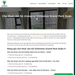 Cho thuê căn hộ Vinhomes Grand Park Quận 9 giá rẻ tháng 4/2021