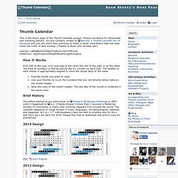 Thumb Calendar 2008 by Adam Sporka