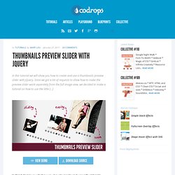 Thumbnails Preview Slider with jQuery