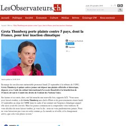 Greta Thunberg porte plainte contre 5 pays, dont la France, pour leur inaction climatique