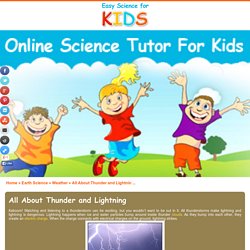 All About Thunder and Lightning - Easy Science For KidsEasy Science For Kids