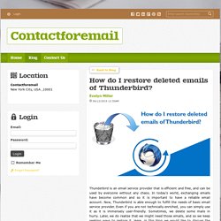 How do I restore deleted emails of Thunderbird?