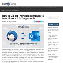 How to Export Thunderbird Contacts to Outlook - A DIY Approach