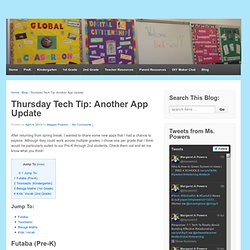 Thursday Tech Tip: Another App Update : EA PreK-2nd Technology