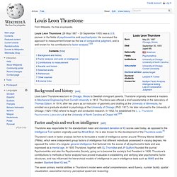 Louis Leon Thurstone