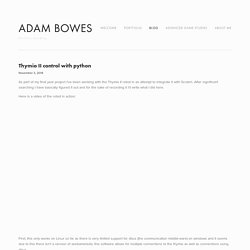 Thymio II control with python — Adam Bowes