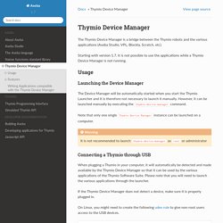 Thymio Device Manager — Aseba 1.7-alpha documentation