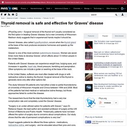 Thyroid removal is safe and effective for Graves' disease