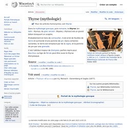 Thyrse (mythologie)