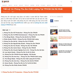 Tiết Lộ 16+ Phòng Thu Âm Chất Lượng Tại TPHCM Giá Rẻ Nhất