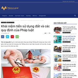 Tiền sử dụng đất là gì? Đối tượng phải nộp tiền sử dụng đất