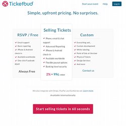 Pricing - Sell Tickets Online For Free