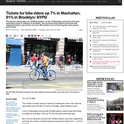 Tickets for bike riders up 7% in Manhattan, 81% in Brooklyn: NYPD