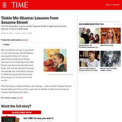 Tickle Me Obama: Lessons from Sesame Street