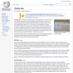 Tickler file