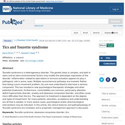 Tics and Tourette Syndrome - PubMed