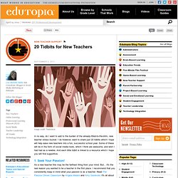 Twenty Tidbits for New Teachers