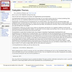 TiddlyWiki Themes - TiddlyWikiGuides