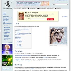 Tiere – Secret Wiki