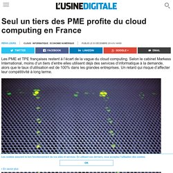 Seul un tiers des PME profite du cloud computing en France