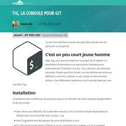 Tig, la console pour Git