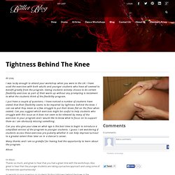 Tightness Behind The Knee
