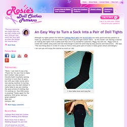 An Easy Way To Turn A Sock Into A Pair Of Doll Tights