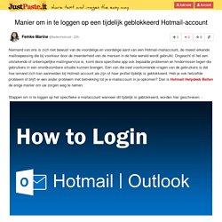 Manier om in te loggen op een tijdelijk geblokkeerd Hotmail-account