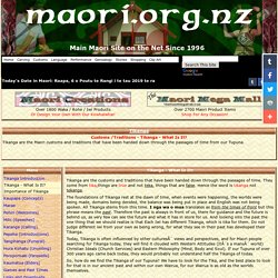 Tikanga - Maori Customs and Traditions @ maori.org.nz