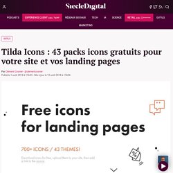 Tilda Icons : 43 packs icons gratuits pour votre site et vos landing pages
