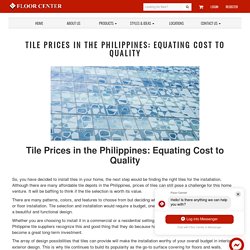 Tiles Price Philippines