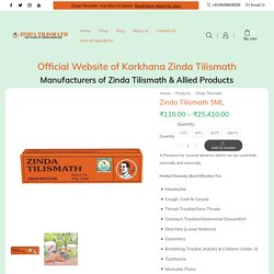 Zinda Tilismath 5ML - A Herbal Remedy For Common Household Ailments