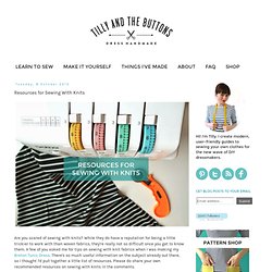 Resources for Sewing With Knits