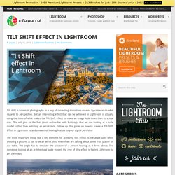 Tilt Shift effect in Lightroom