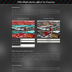 Tilt-Shift photo effect in Canvas