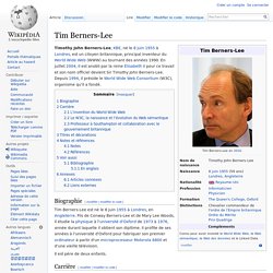 L'inventeur du World Wide Web, Tim Berners-Lee