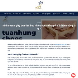 [Tìm Hiểu] Kinh Doanh Giày Dép Cần Bao Nhiêu Vốn?