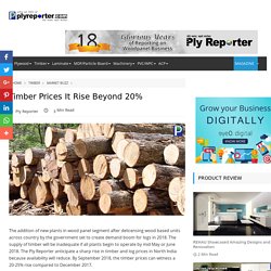 Timber Prices It Rise Beyond 20%