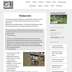 Timbercrete - Practical Sustainability
