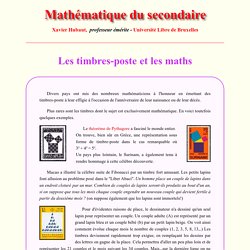 Les timbres-poste et les maths - Vie courante