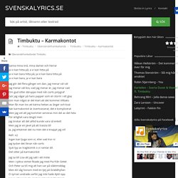 Timbuktu – Karmakontot lyrics