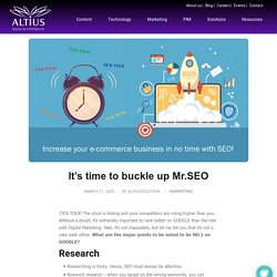 It’s time to buckle up Mr.SEO - Altius solution