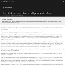 Yes, it’s time to embrace cell phones in class