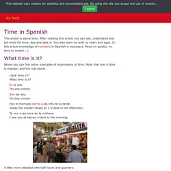 Time in Spanish